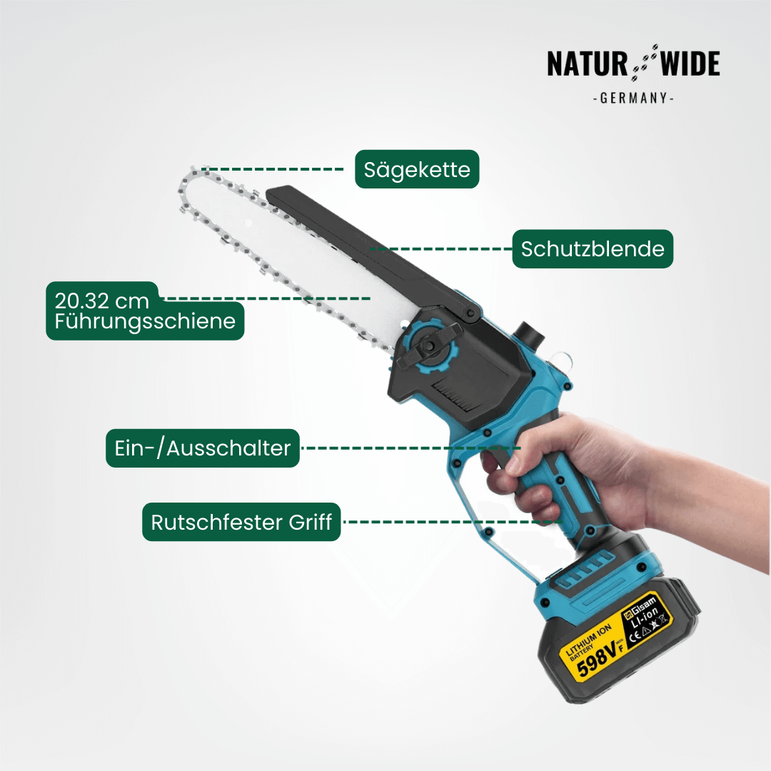Akku-Hochentaster 4-in-1 mit Astschere, 2,4 m – Ansicht 20