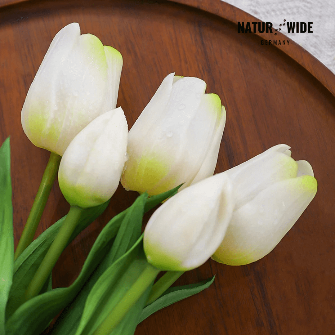 Künstliche Tulpen im 5er-Bund, täuschend echt – Ansicht 17