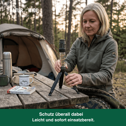 5-in-1-Campinglampe mit Mückenschutz & Stativ – Ansicht 2