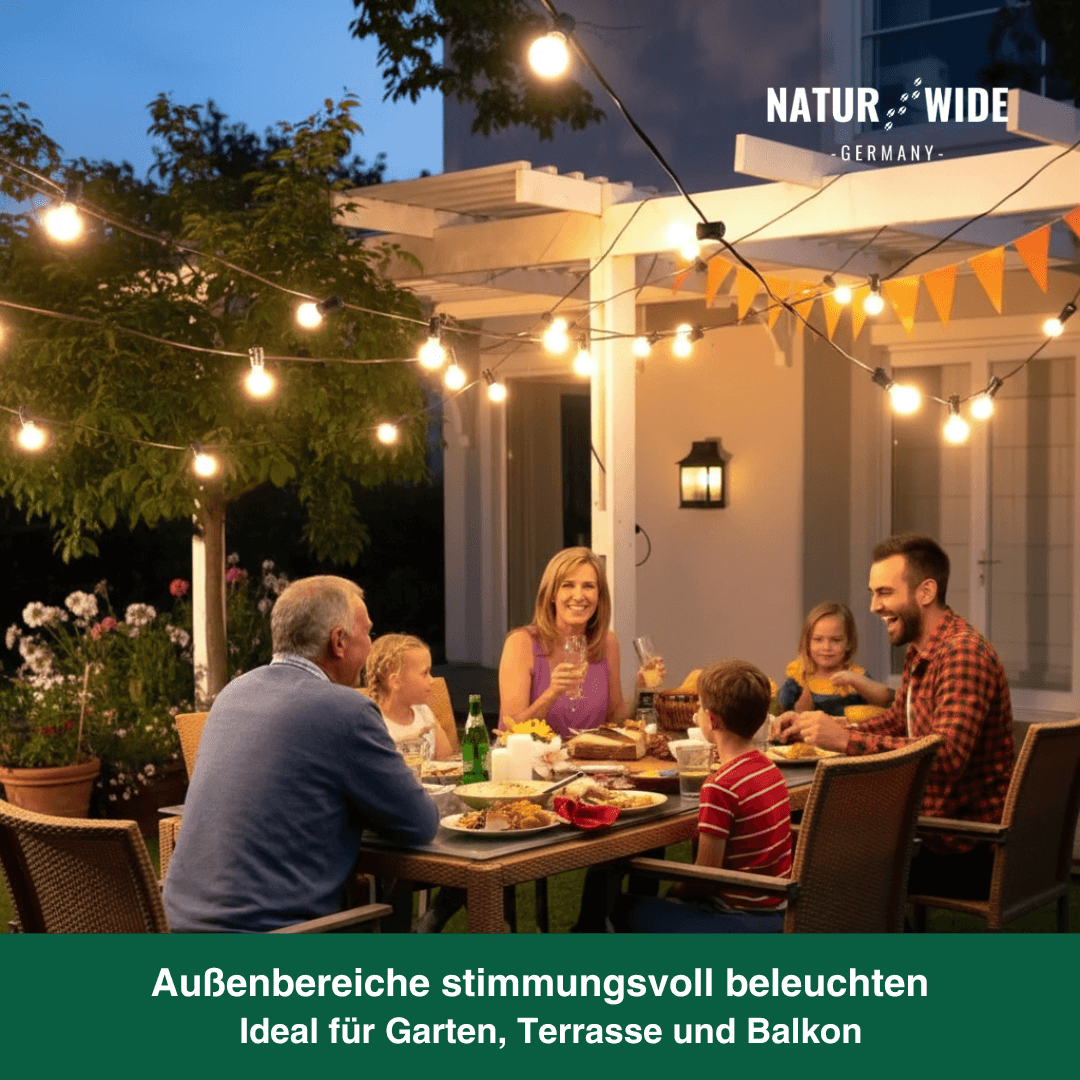 G40 LED-Lichterkette außen, bruchfest, 3–15 m – Ansicht 10