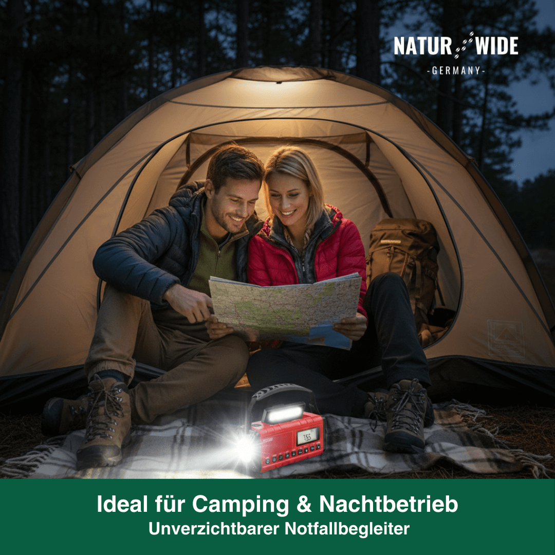 Kurbelradio mit Solar und 10.000-mAh-Powerbank – Ansicht 8