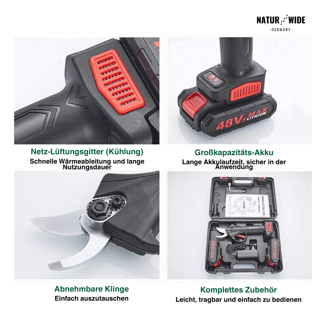Akku-Astschere bis 30 mm mit 2 Akkus & Koffer – Ansicht 12