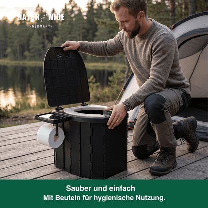 Faltbare Campingtoilette bis 200 kg, 1,85 kg – Ansicht 6