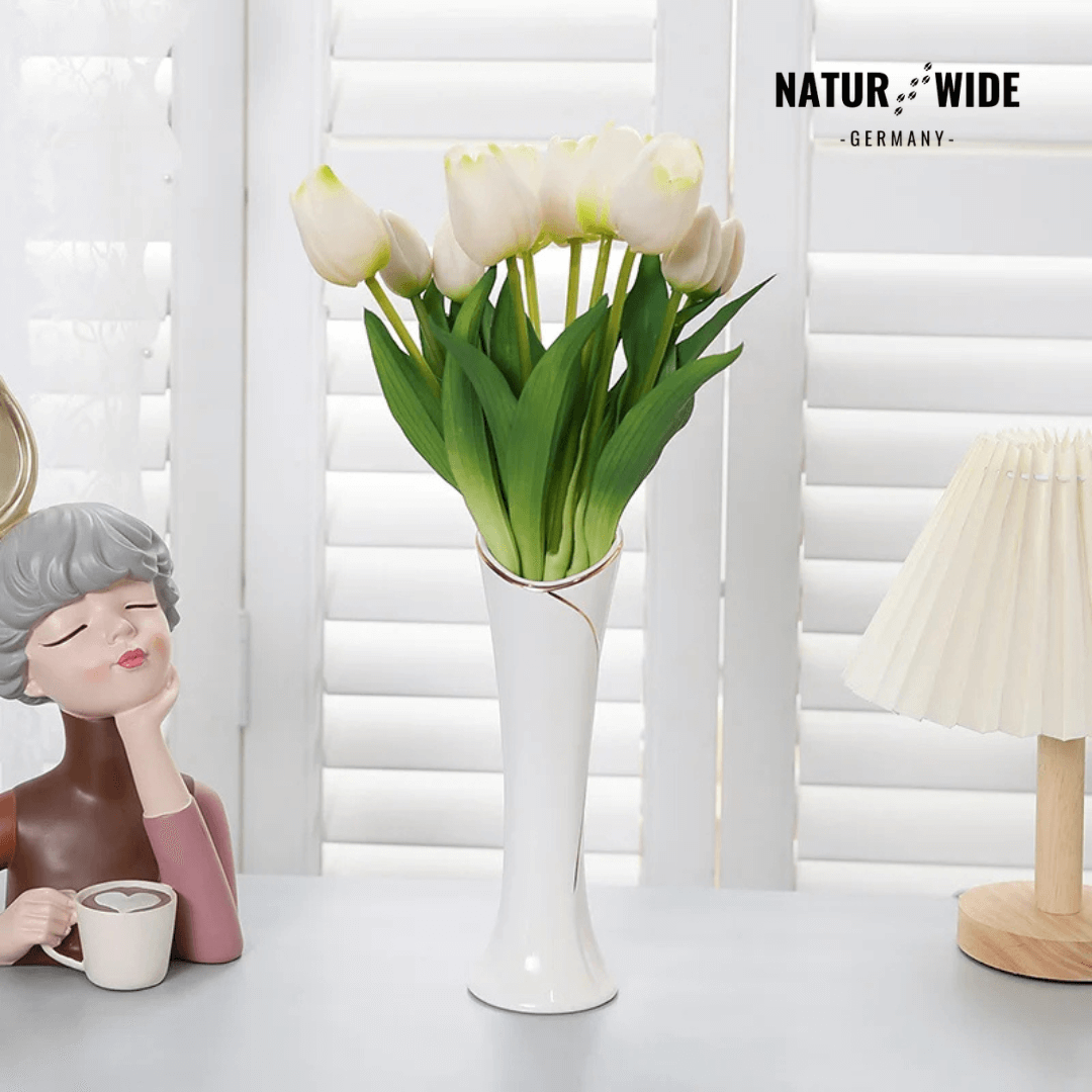Künstliche Tulpen im 5er-Bund, täuschend echt – Ansicht 12