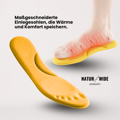Thermo-Einlegesohlen mit Memory Foam, ohne Akku – Orange