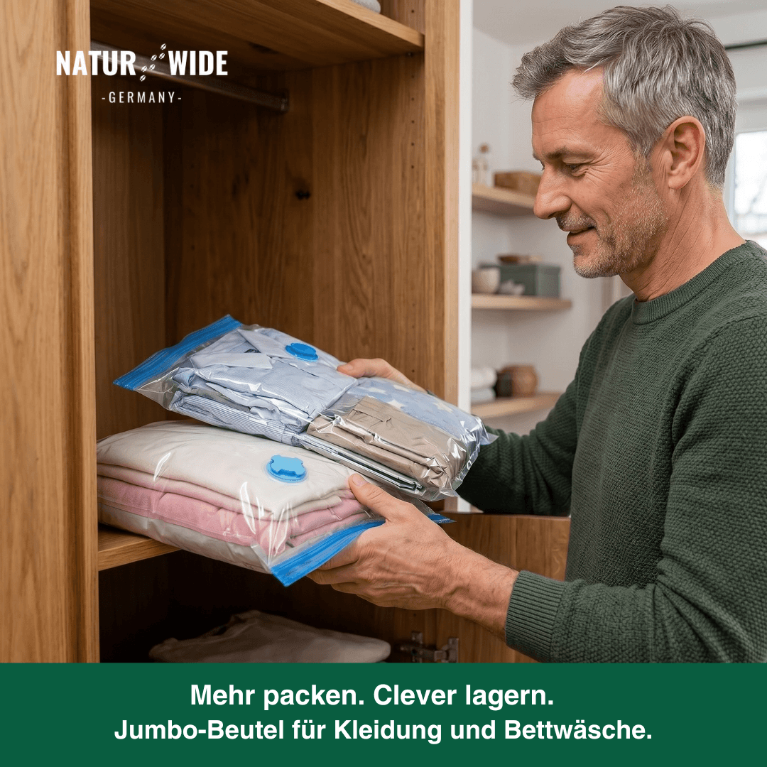 Vakuumbeutel für Kleidung & Bettdecken, 3 Stück – Ansicht 3