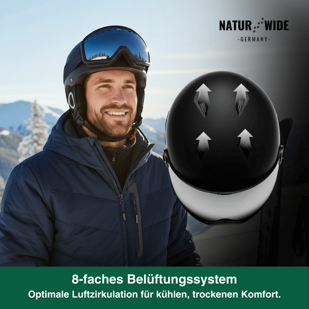 Skihelm mit integriertem Visier, Anti-Beschlag – Ansicht 7
