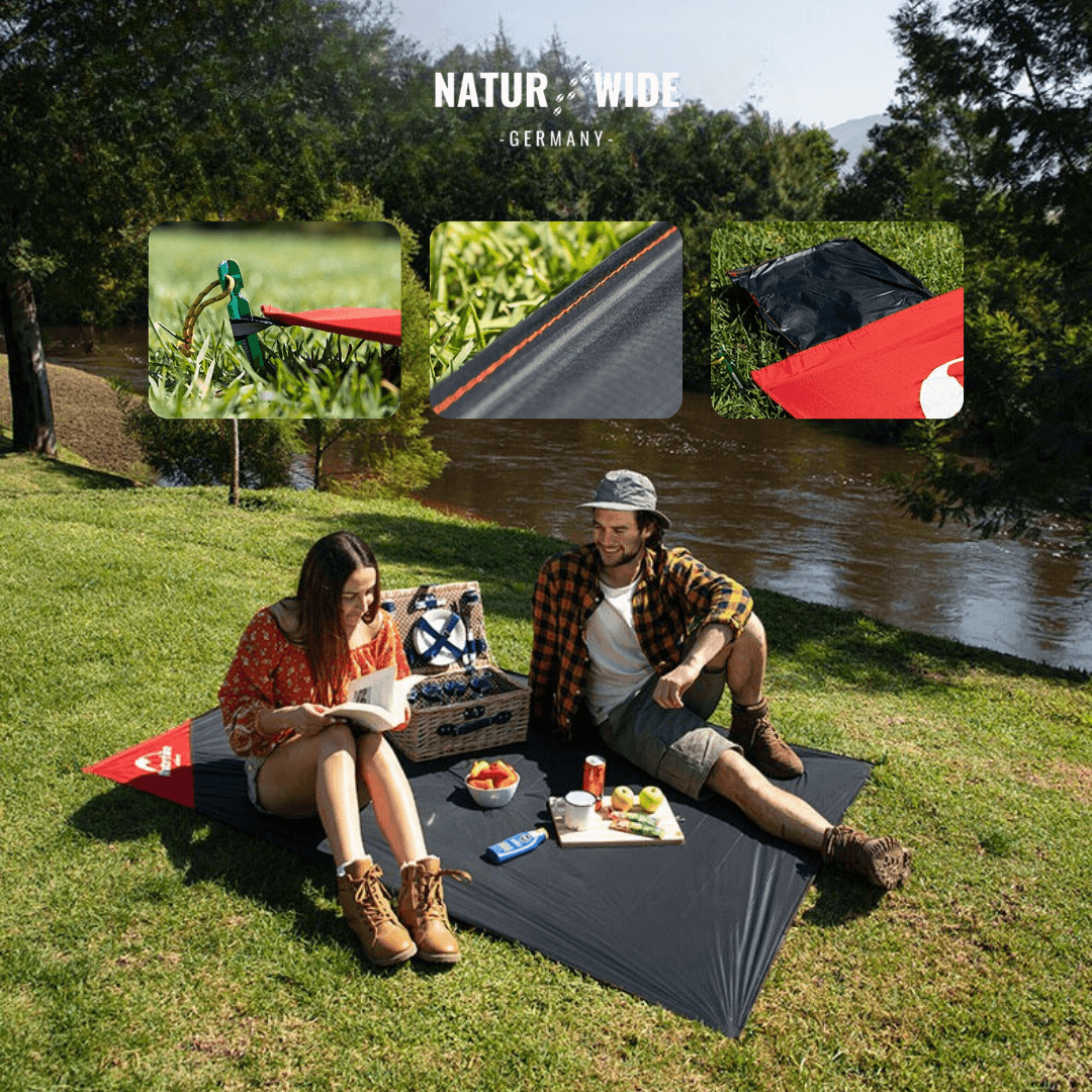 Taschen-Picknickdecke, wasserabweisend, ab 35 g – Ansicht 2
