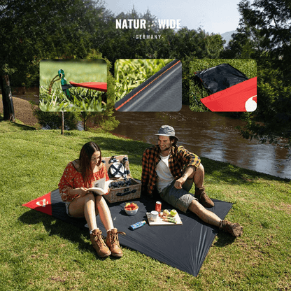 Taschen-Picknickdecke, wasserabweisend, ab 35 g – Ansicht 2