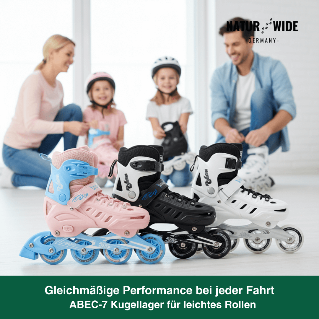Größenverstellbare Inline Skates mit LED-Rollen – Ansicht 14