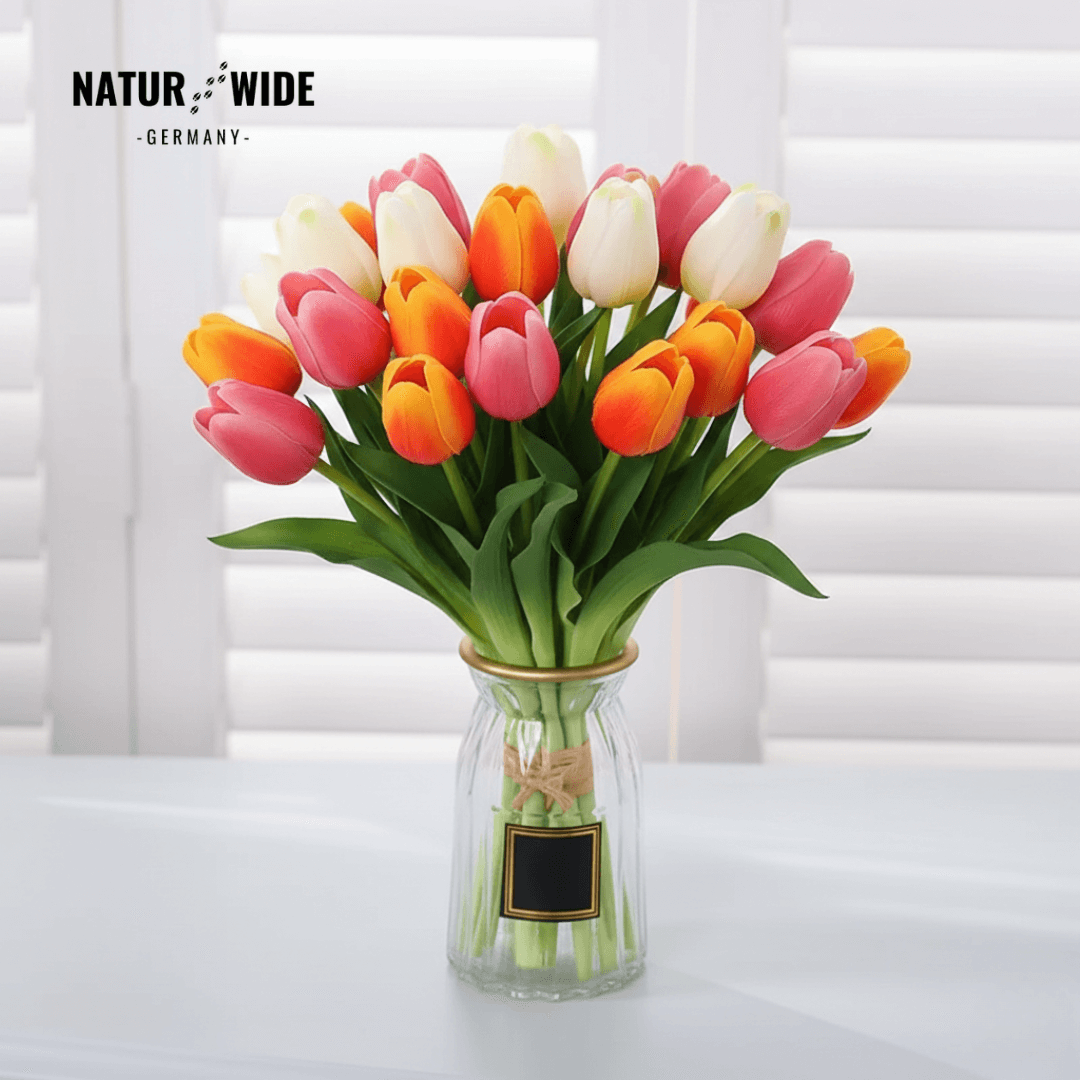 Künstliche Tulpen im 5er-Bund, täuschend echt – Ansicht 10