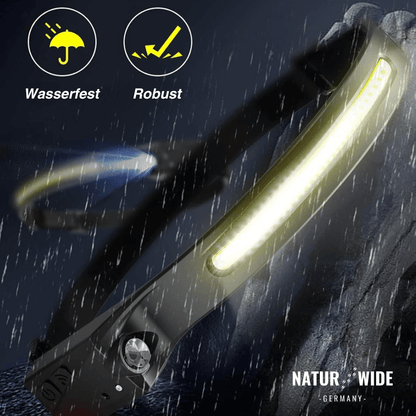 Stirnlampe mit 230°-Licht und Bewegungssensor – Ansicht 9