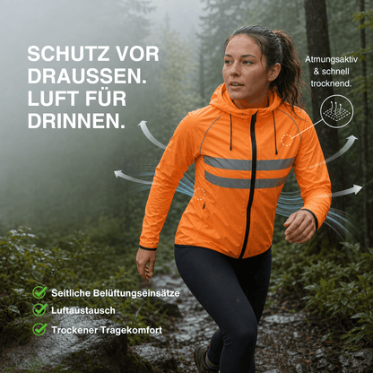 Ultraleichte Regenjacke Pro mit Reflektoren – Ansicht 5