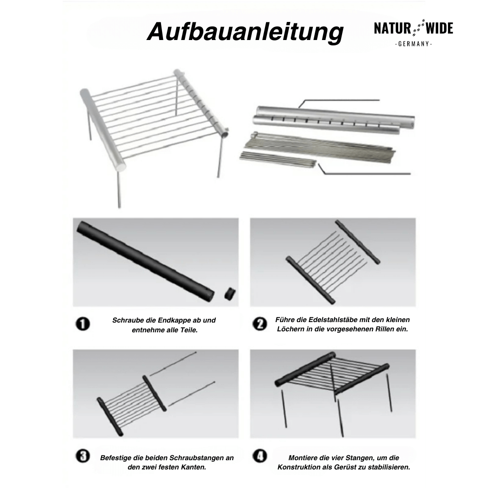 Mini-Grillrost aus Edelstahl fürs Lagerfeuer – Ansicht 4