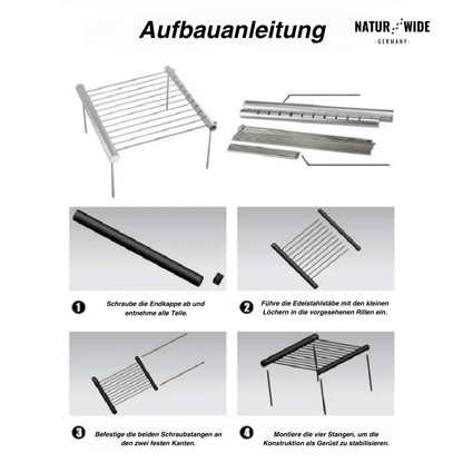 Mini-Grillrost aus Edelstahl fürs Lagerfeuer – Ansicht 4