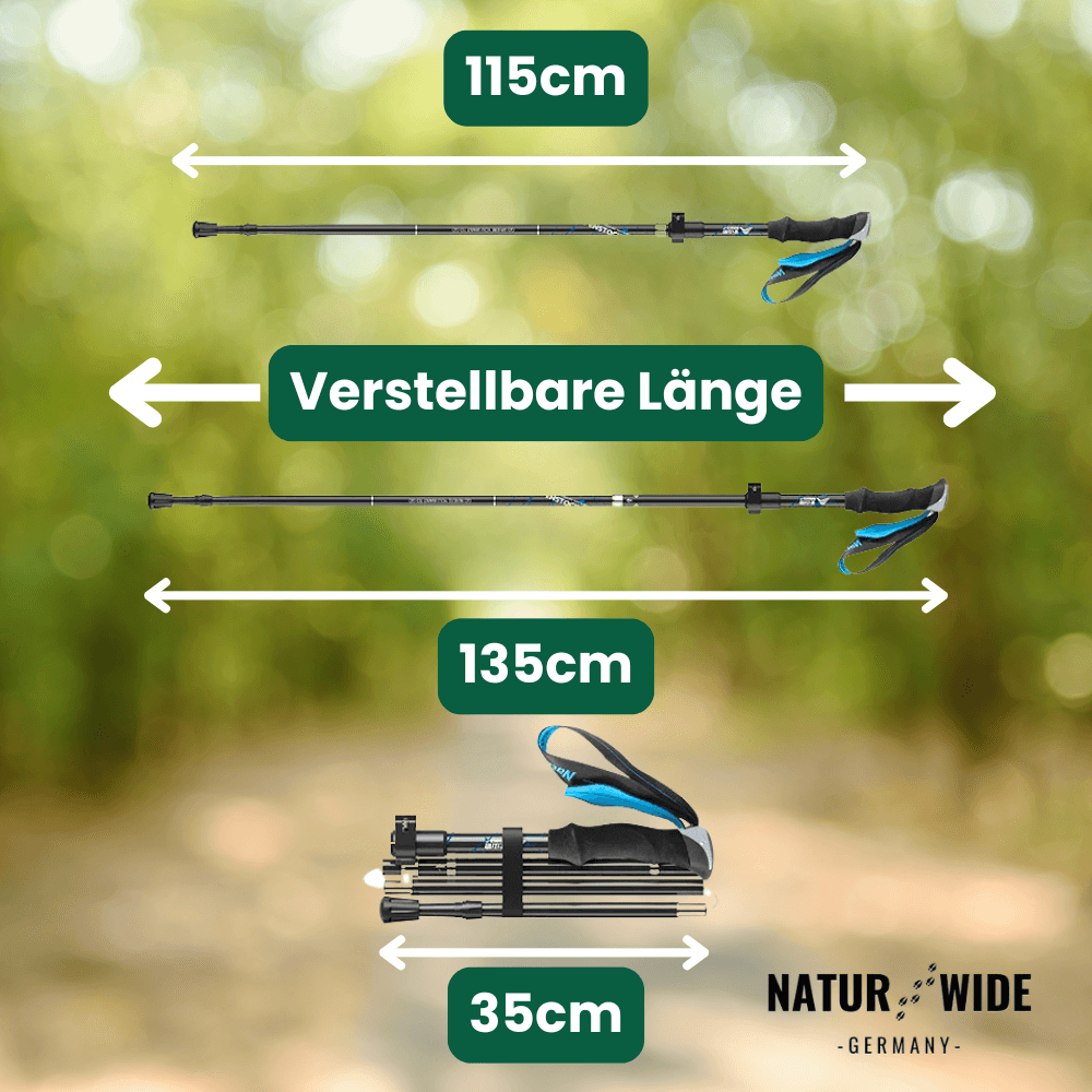 TrekMaster Wanderstöcke, Alu, verstellbar – Ansicht 14