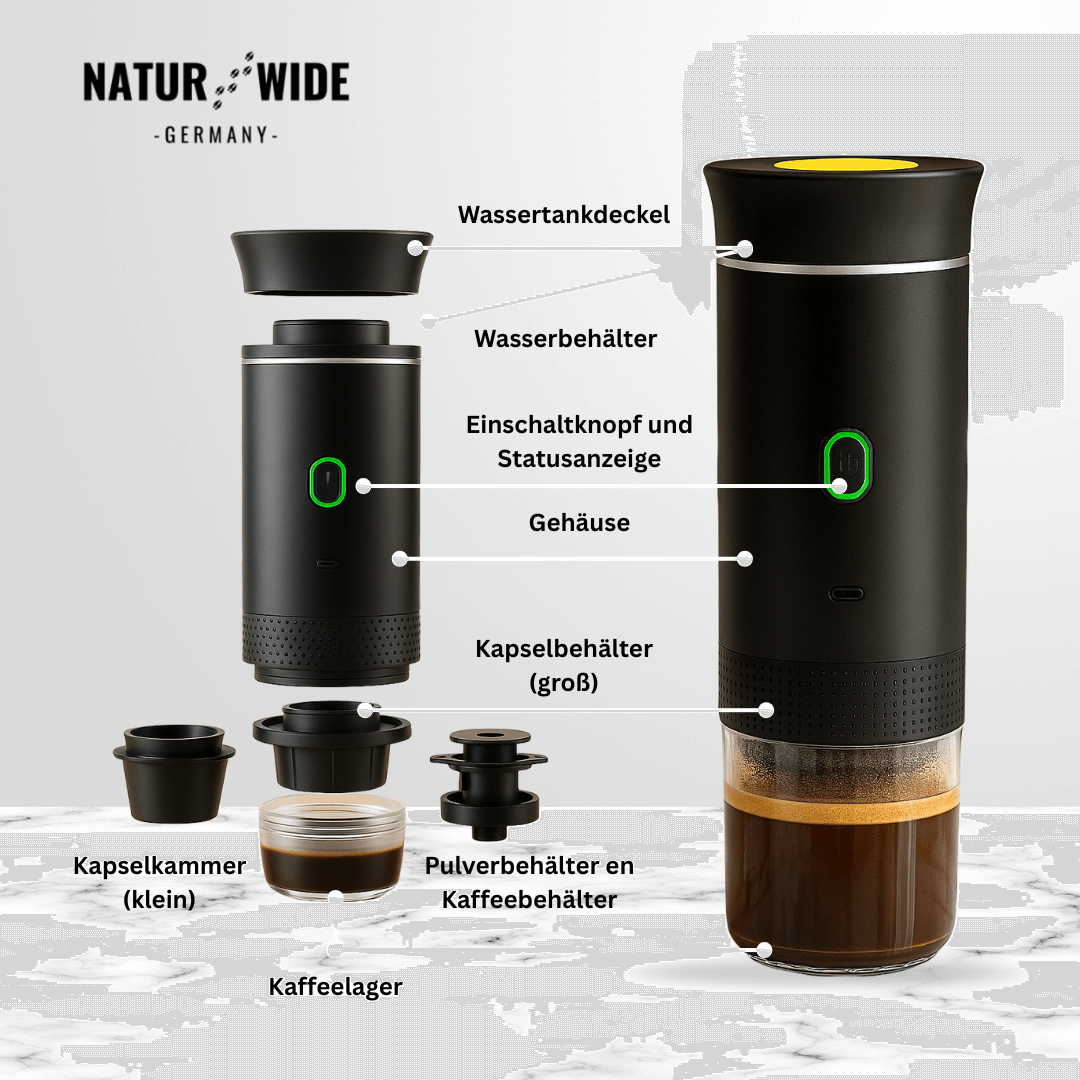 Akku-Espressomaschine für Kapseln & Pulver – Ansicht 5