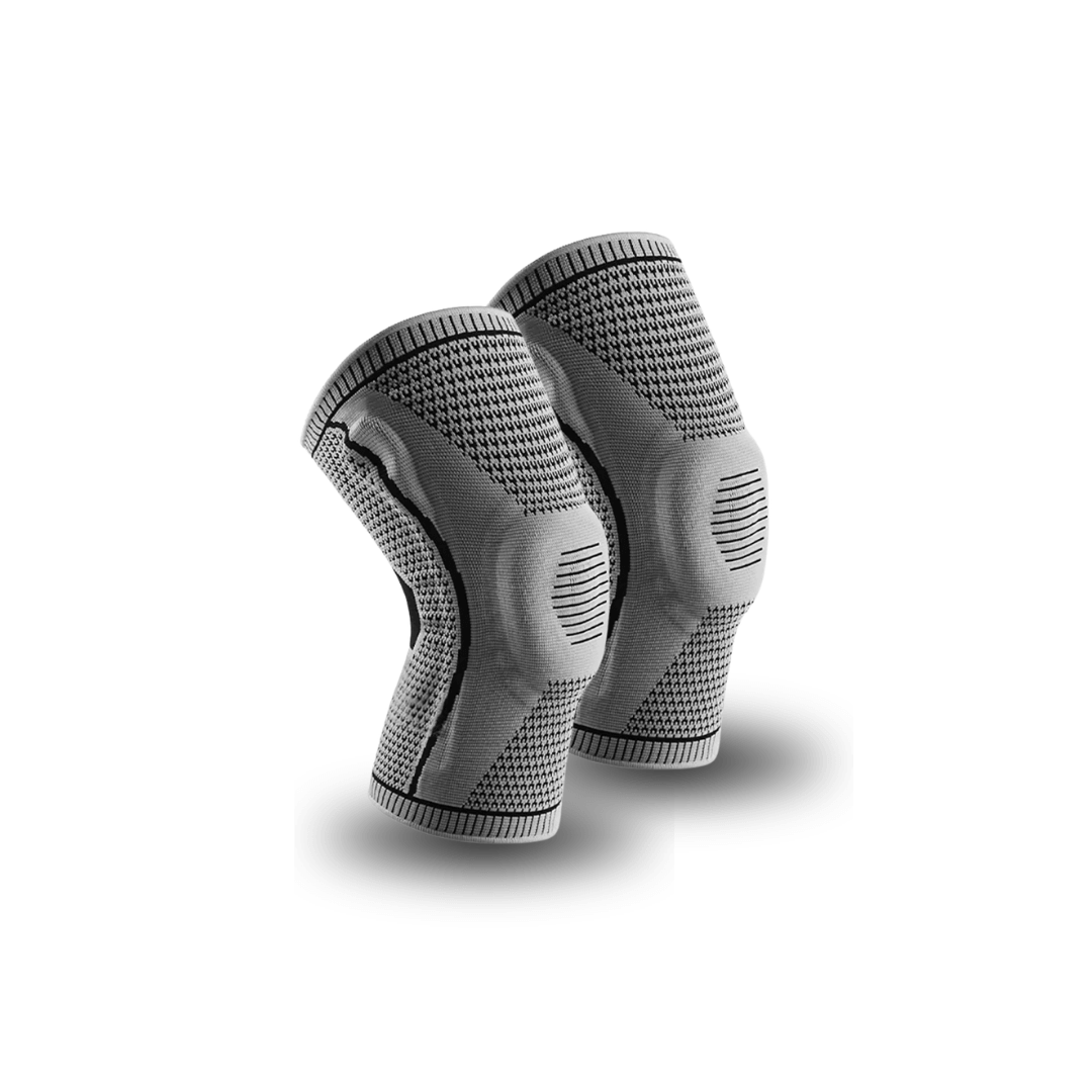 Gestrickte Kniebandage mit Silikonring, M–XL