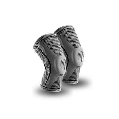 Gestrickte Kniebandage mit Silikonring, M–XL