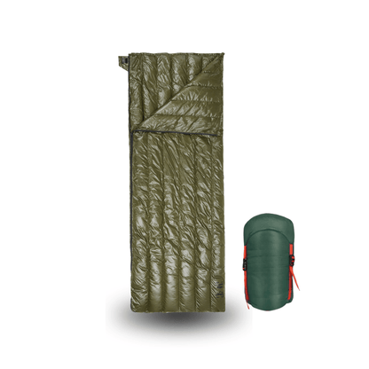 Daunenschlafsack 90 % Gänsedaunen, 725 g – Grün