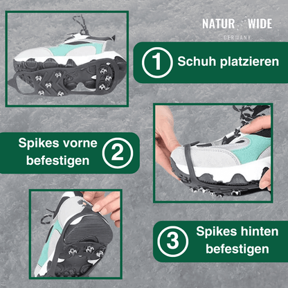 Schuhspikes für Eis & Schnee, Edelstahl-Spikes – Ansicht 2