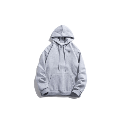 USB beheizter Hoodie mit Reißverschluss, unisex – Grau