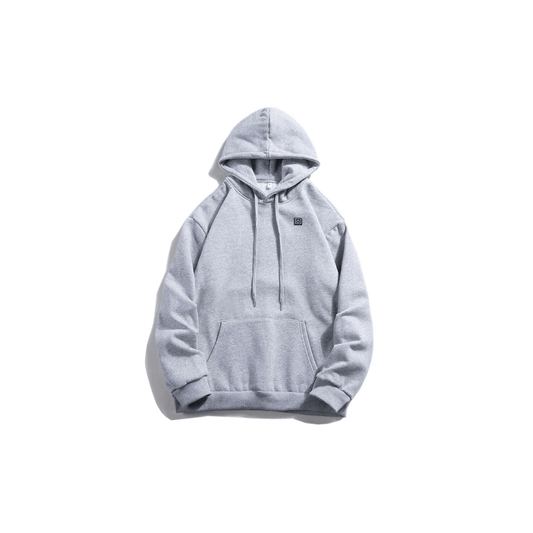 USB beheizter Hoodie mit Reißverschluss, unisex – Grau