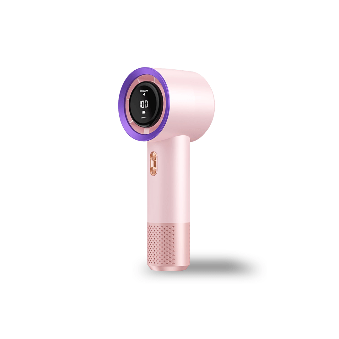 Hand-Ventilator mit 199 Stufen und USB-C – Rosa