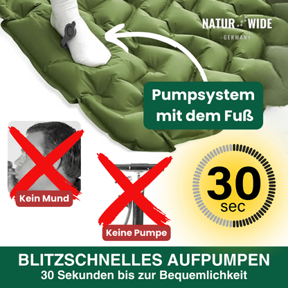 Ultraleichte Isomatte mit Fußpumpe, 8 cm dick – Ansicht 34