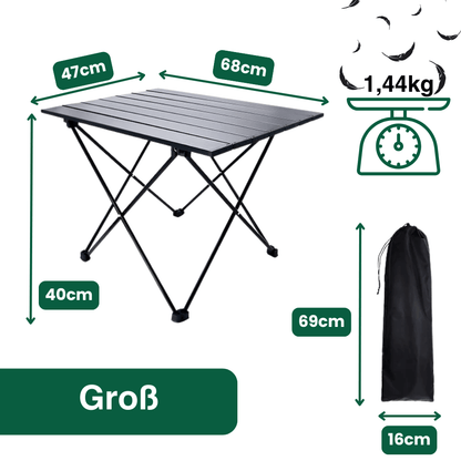 Faltbarer Camping-Tisch aus Aluminium, 2 Größen – Ansicht 13