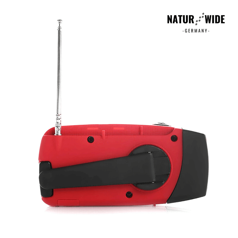 Notfallradio mit Kurbel, Solar & Powerbank – Ansicht 6