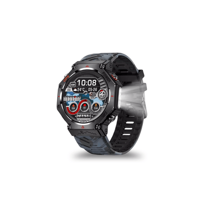 Outdoor-Smartwatch mit GPS, AMOLED & 10 ATM – Tarnung