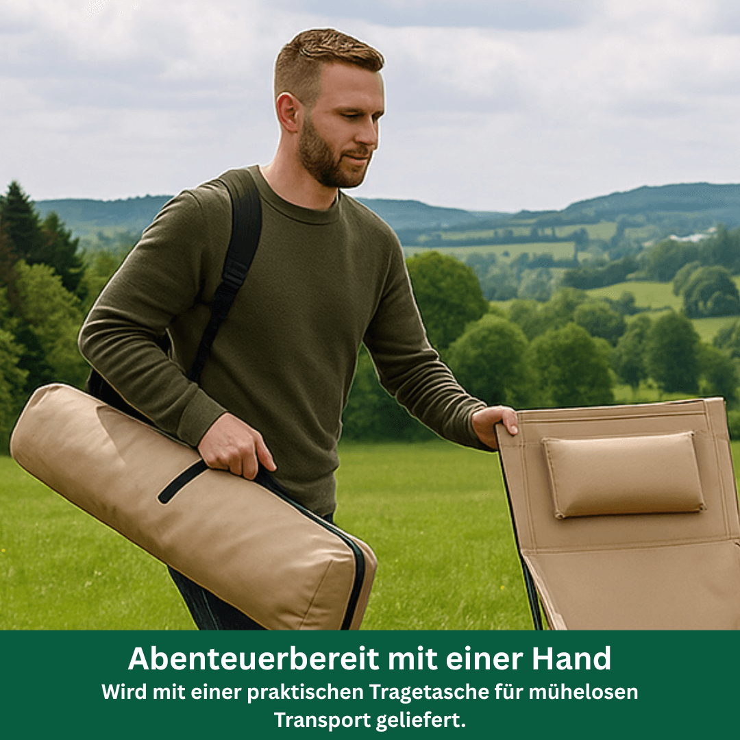 Faltbarer Campingstuhl mit Getränkehalter – Ansicht 3