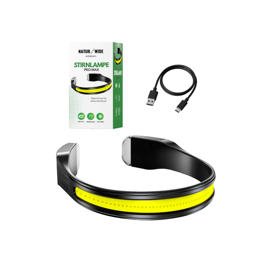LED-Stirnlampe Pro MAX, auch als Nackenlampe