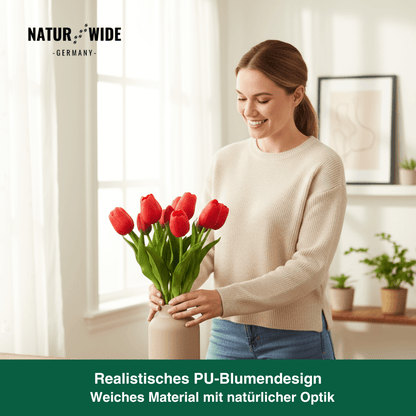 Künstliche Tulpen im 5er-Bund, täuschend echt – Ansicht 6