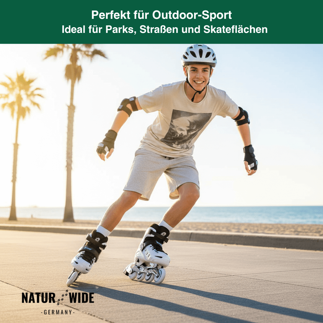 Größenverstellbare Inline Skates mit LED-Rollen – Ansicht 16