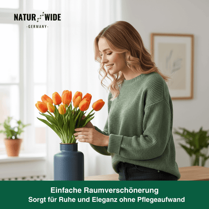 Künstliche Tulpen im 5er-Bund, täuschend echt – Ansicht 2