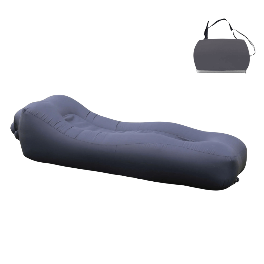 Aufblasbares Sofa-Luftbett ohne Pumpe, 200 kg – Schwarz