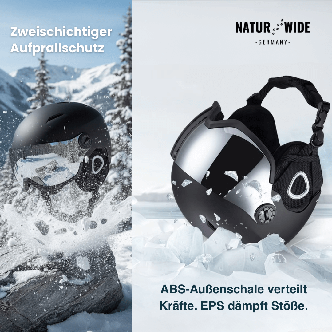 Skihelm mit integriertem Visier, Anti-Beschlag – Ansicht 6