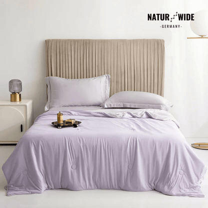 Kühlende Sommerdecke aus Ice Silk, doppelseitig – Lila