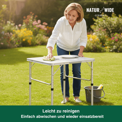 Alu-Campingtisch, klappbar & höhenverstellbar – Ansicht 7