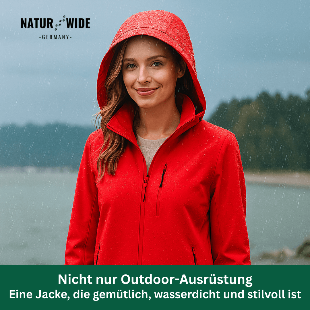 Leichte Regenjacke, 10.000 mm, abnehmbare Kapuze – Ansicht 4