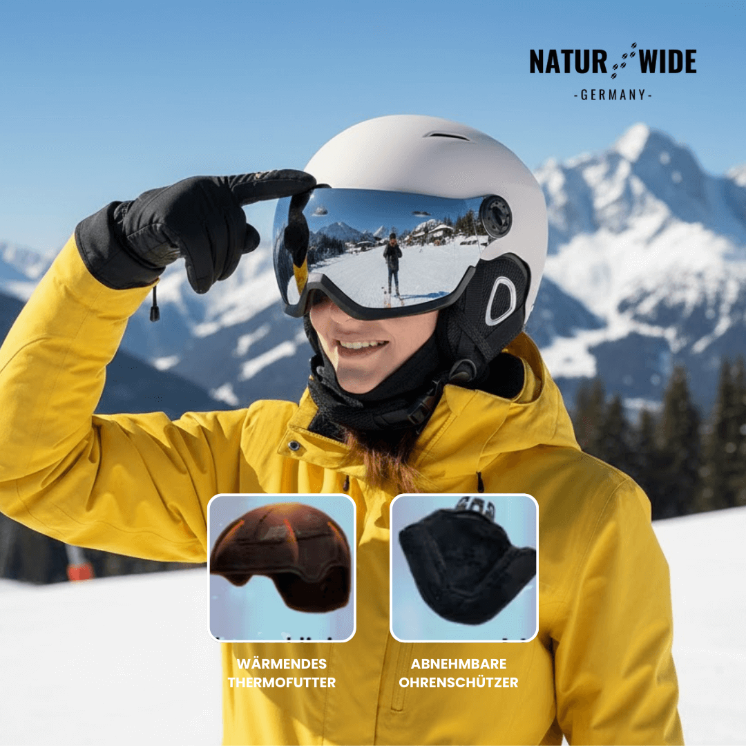 Skihelm mit integriertem Visier, Anti-Beschlag – Ansicht 5