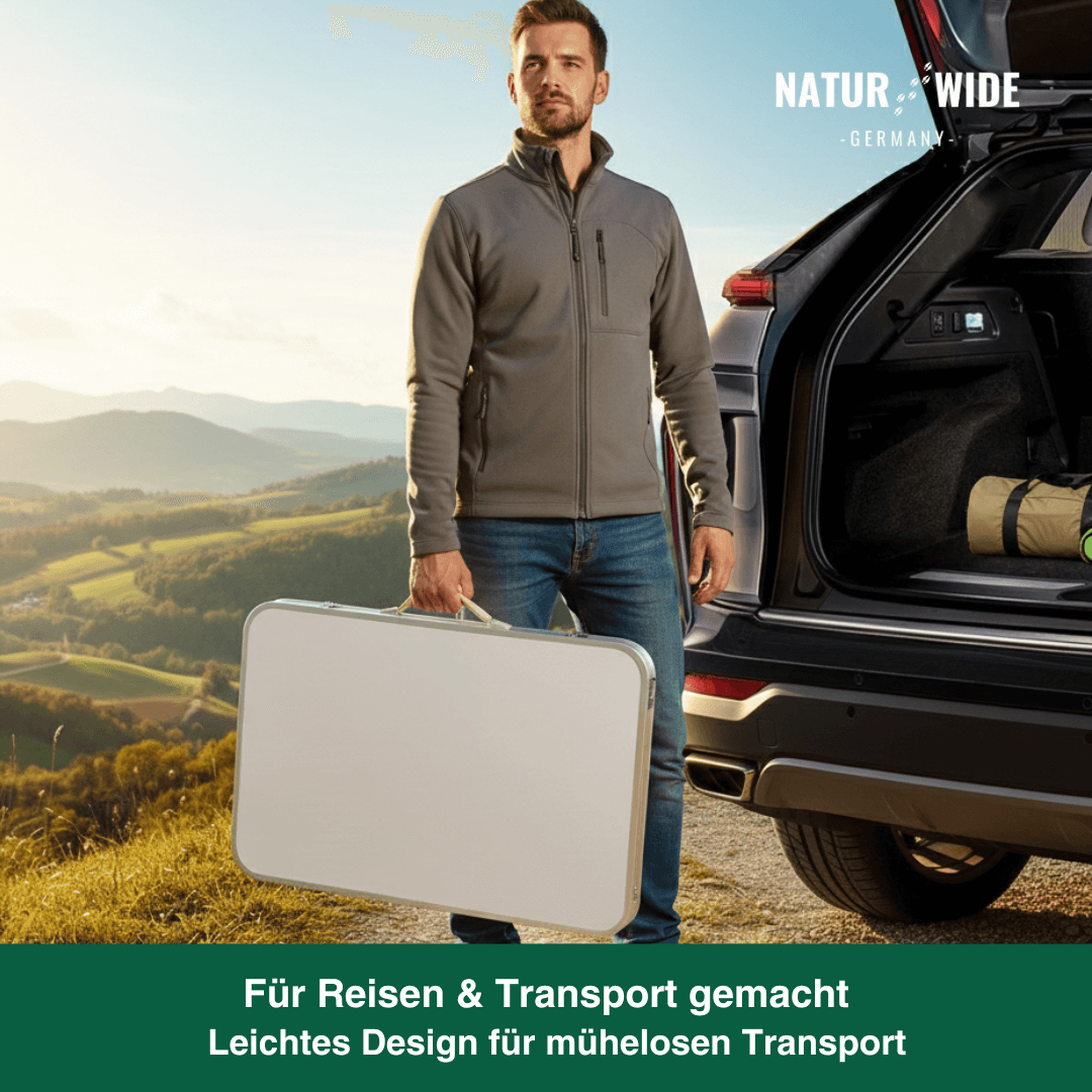Alu-Campingtisch, klappbar & höhenverstellbar – Ansicht 6