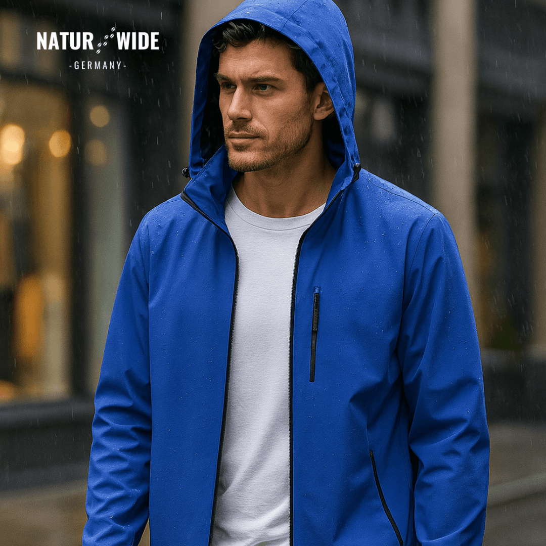 Leichte Regenjacke, 10.000 mm, abnehmbare Kapuze – Ansicht 12