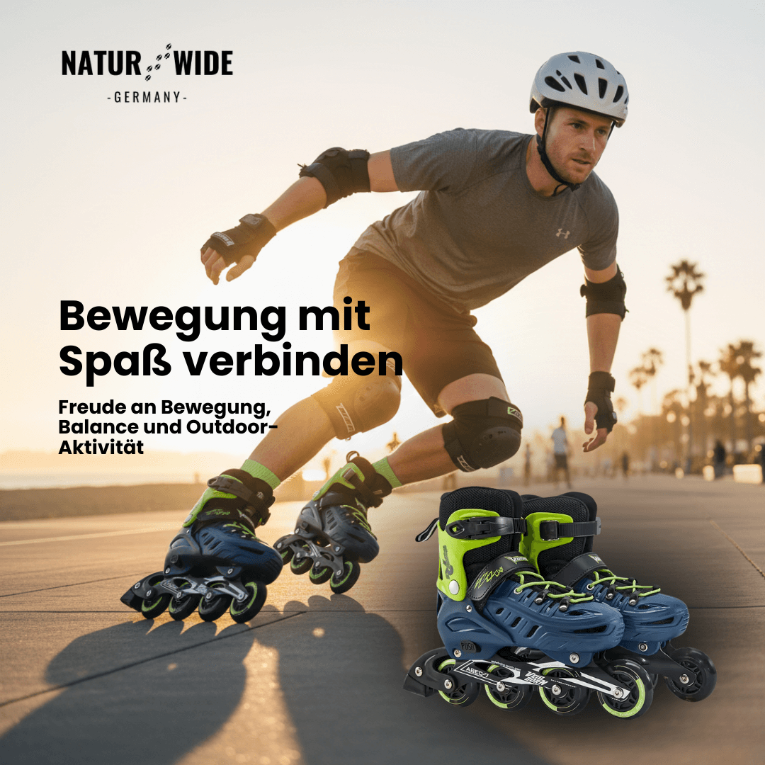 Größenverstellbare Inline Skates mit LED-Rollen – Ansicht 18