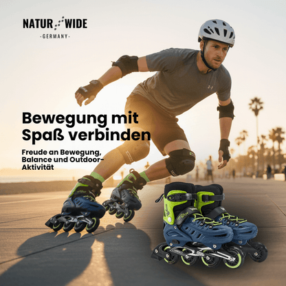 Größenverstellbare Inline Skates mit LED-Rollen – Ansicht 18