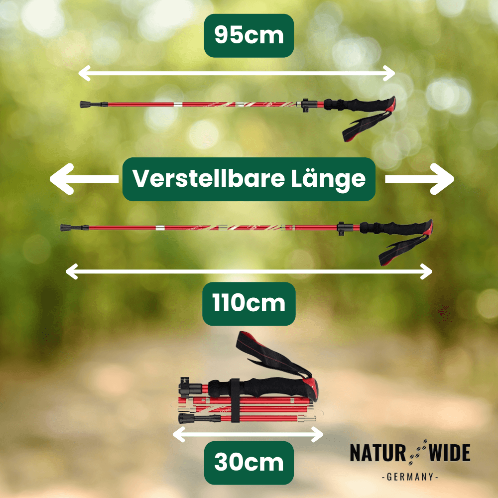 TrekMaster Wanderstöcke, Alu, verstellbar – Ansicht 13