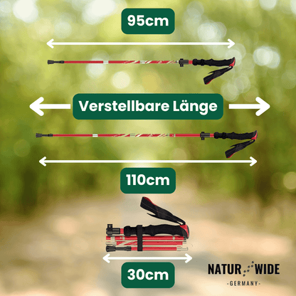 TrekMaster Wanderstöcke, Alu, verstellbar – Ansicht 13