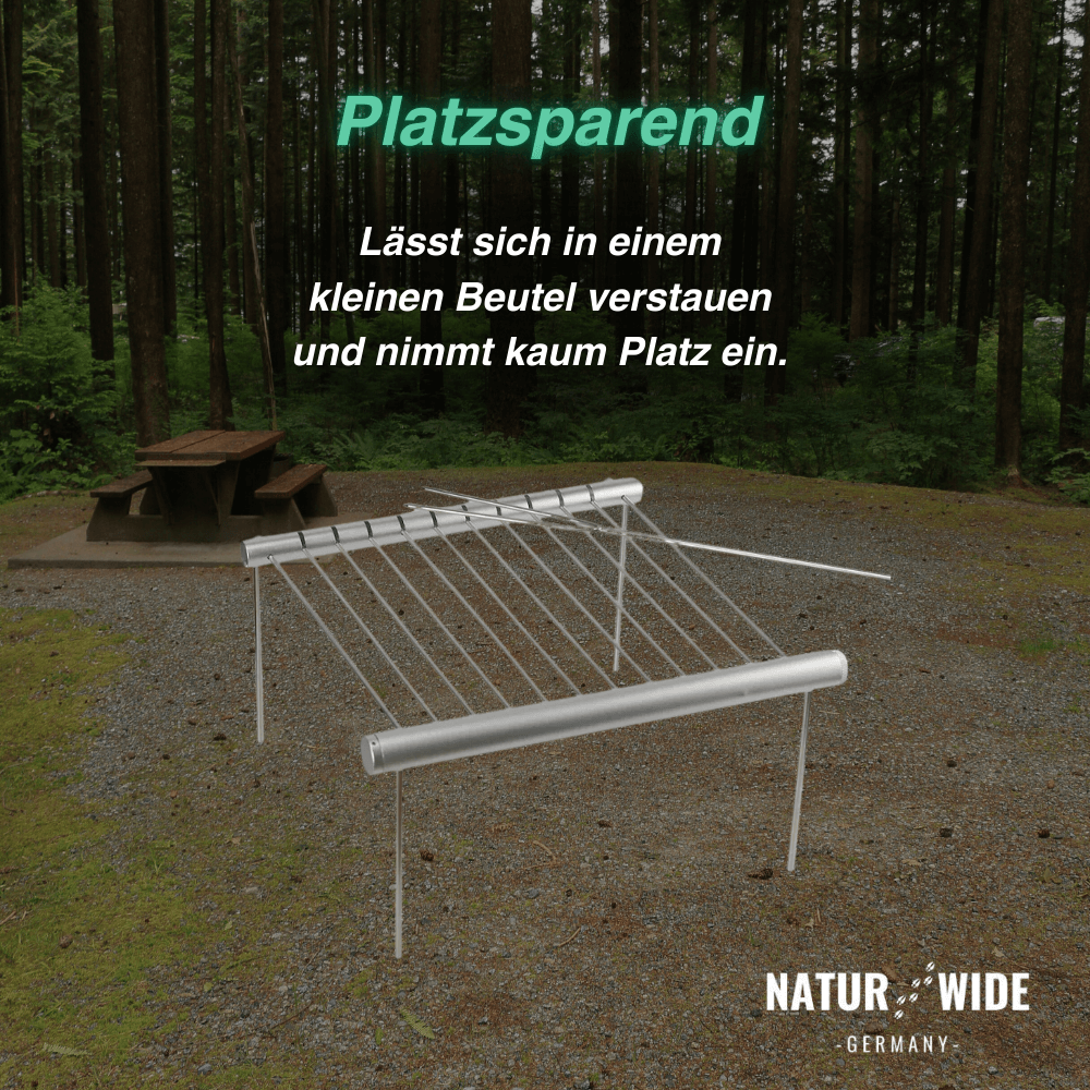 Mini-Grillrost aus Edelstahl fürs Lagerfeuer – Ansicht 5